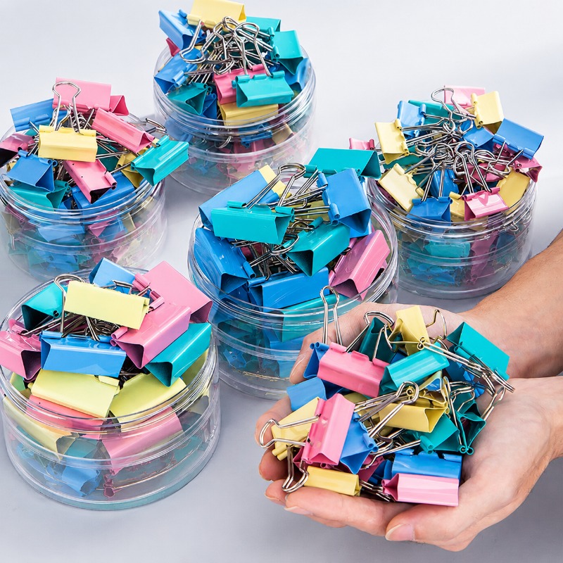 40PCS/Set Long Colorful Metal  - Supply Of Office Stationery ulasan dan harga