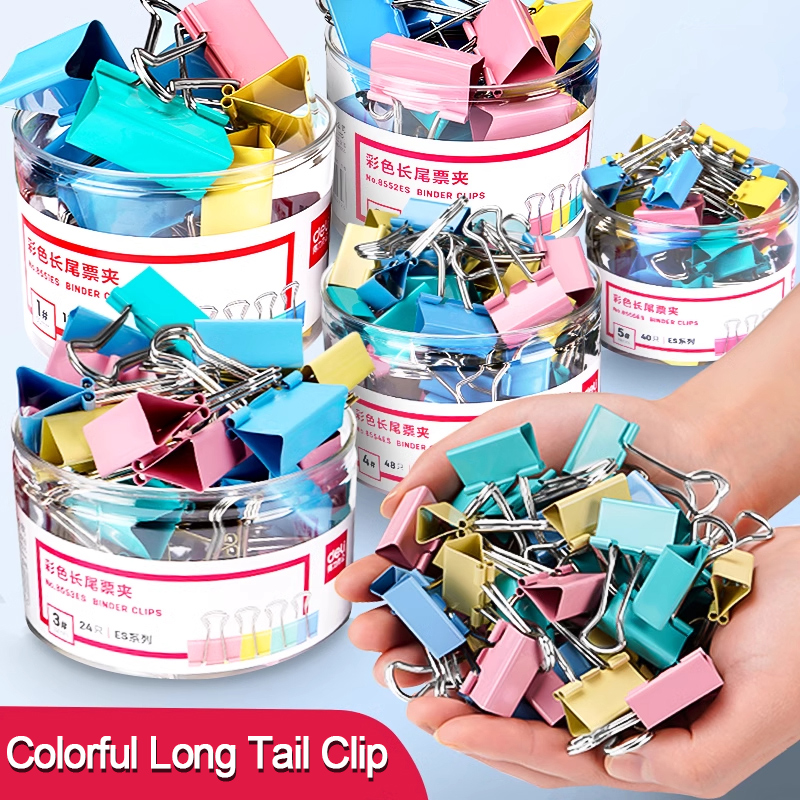 40PCS/Set Long Colorful Metal  - Supply Of Office Stationery ulasan dan harga