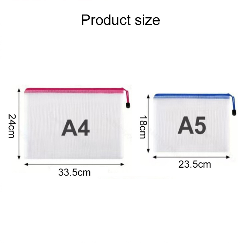 5pcs Stationery Storage Bag A4 - Portfolio Folder Zip ulasan dan harga