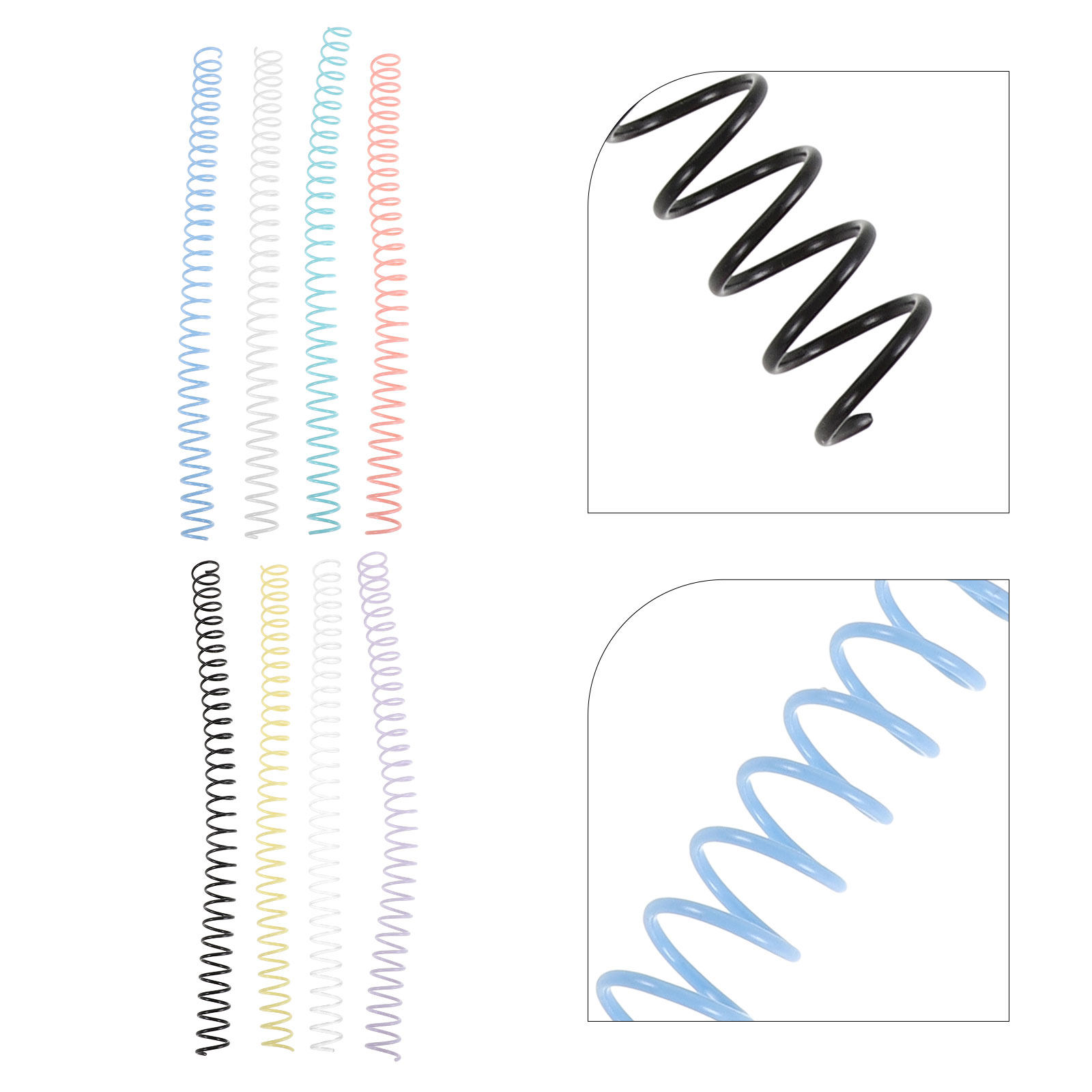 8Pcs Plastic Spiral Binding Co - Binding Comb Plastic ulasan dan harga
