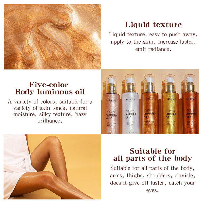 100ml Body Shimmer Oil Highlig - Correction Fluid White ulasan dan harga