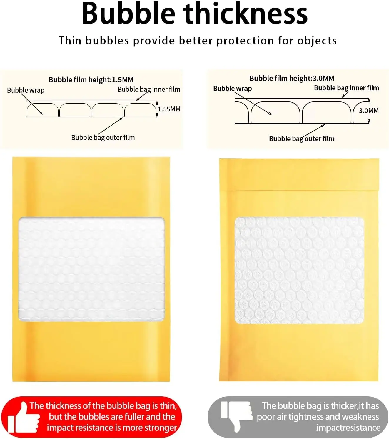 100pcs Bubble Envelope Sending - Letter Envelope Kraft ulasan dan harga