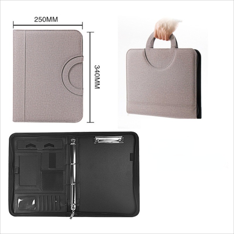 1Pc A4 PU Leather Zipper File  - Portfolio Folder Zip ulasan dan harga
