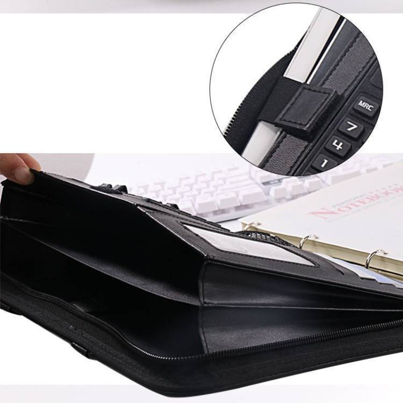 1Pc A4 PU Leather Zipper File  - Portfolio Folder Zip ulasan dan harga