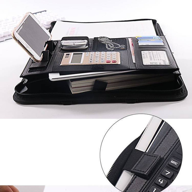1Pc A4 PU Leather Zipper File  - Portfolio Folder Zip ulasan dan harga