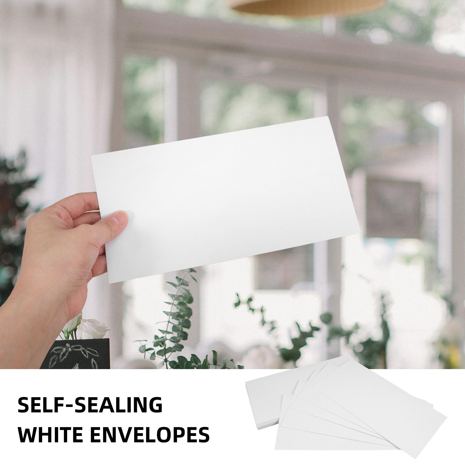 50Pcs Peel and Seal White Enve - Letter Envelope Kraft ulasan dan harga