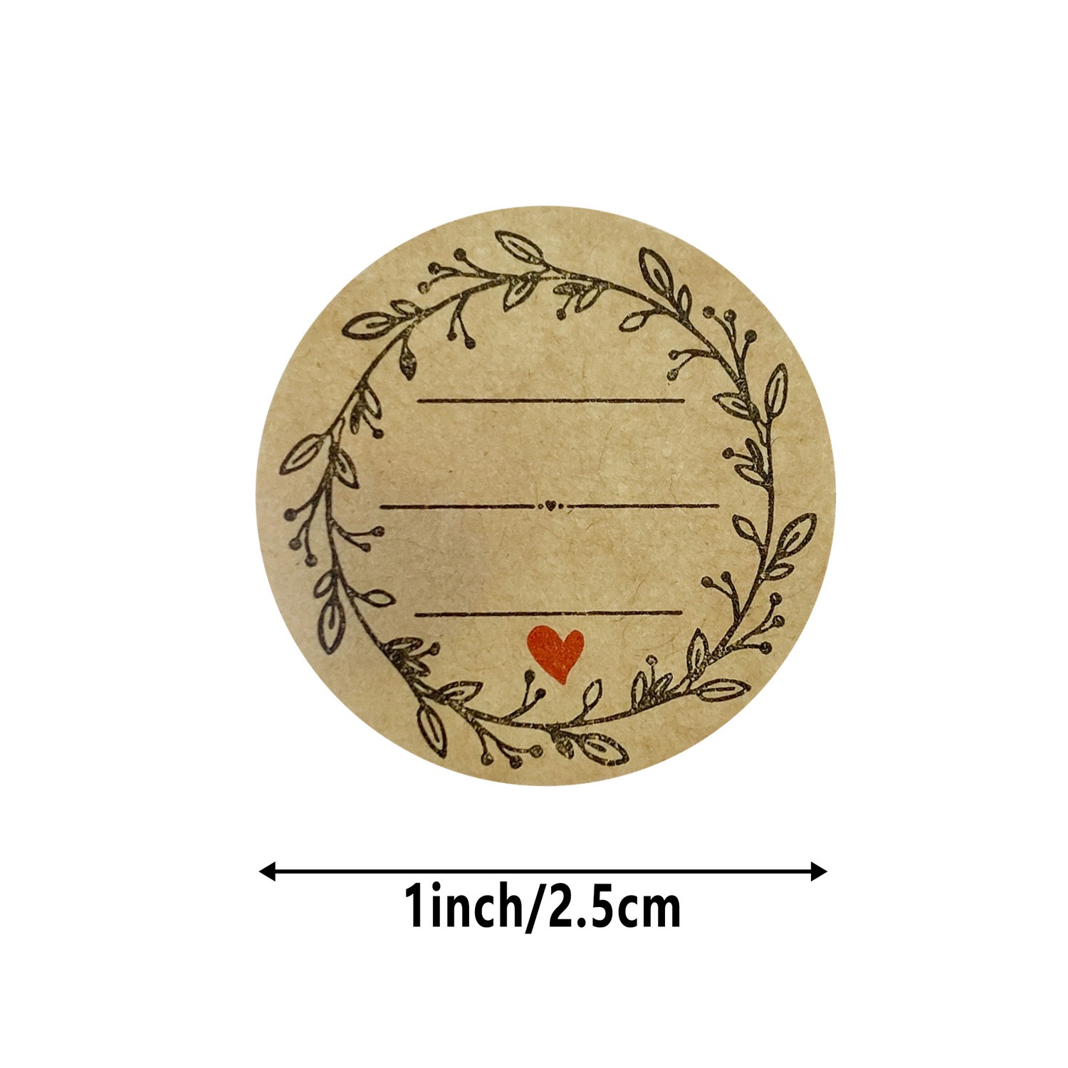 500 PCs/roll 1 inch kraft pape - Letter Envelope Kraft ulasan dan harga